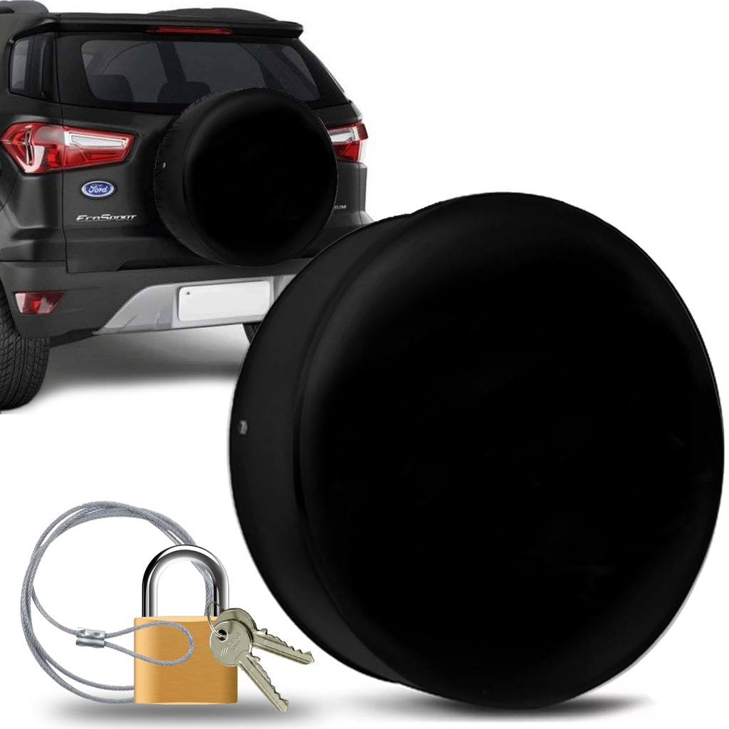 Capa Estepe Ecosport Crossfox Aircross Idea Doblo Adventure Básica sem Estampa com Cabo de Aço e Cadeado