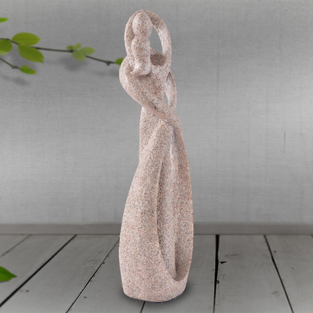 Vintage Arenito Casal Beijando Amante Estátua Home Decor Escultura Presente De Casamento 