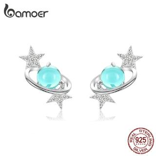 Brincos Bamoer Estrela Secreta 925 Prata Esterlina SCE701