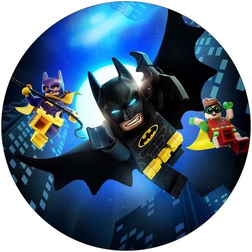 Painel Em Lona Redondo Batman Lego (2) 1,0x1,0 , Fosco | Shopee Brasil