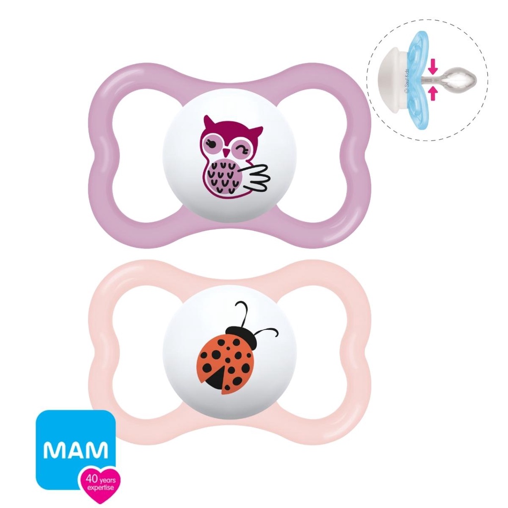 Chupeta MAM 6+m Supreme Embalagem Dupla Menina Lançamento Bico igual Perfect Silicone