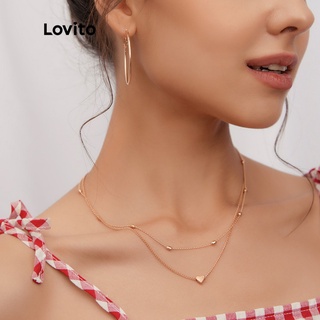 Lovito Colares Casuais com Camadas em Camadas L004005 (Ouro)