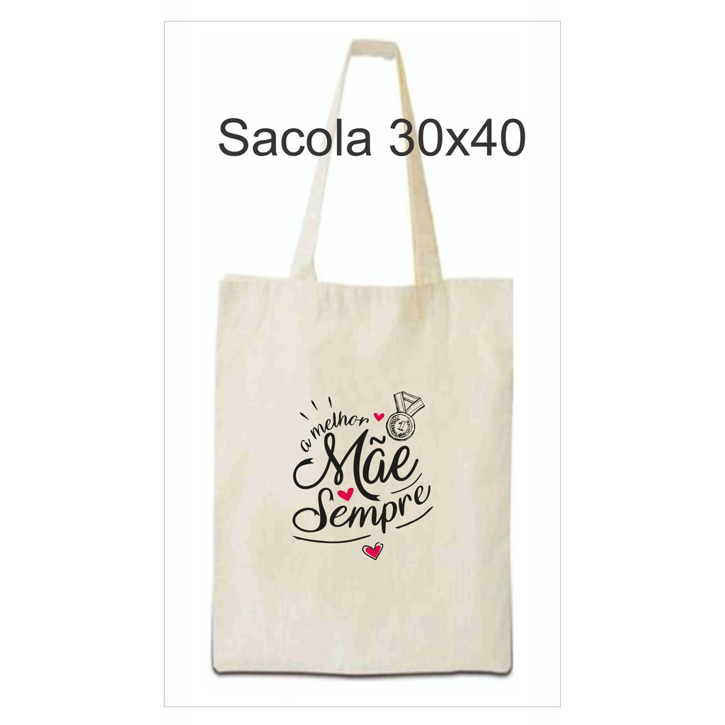 7 Ecobag - Sacola Ecológica - Bolsa de algodão Personalizada 30x40 em Oferta na Shopee