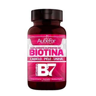 Biotina Vitamina B7 2 Cápsulas ao dia 500mcg cabelo pele e unha saudáveis 60 cápsulas