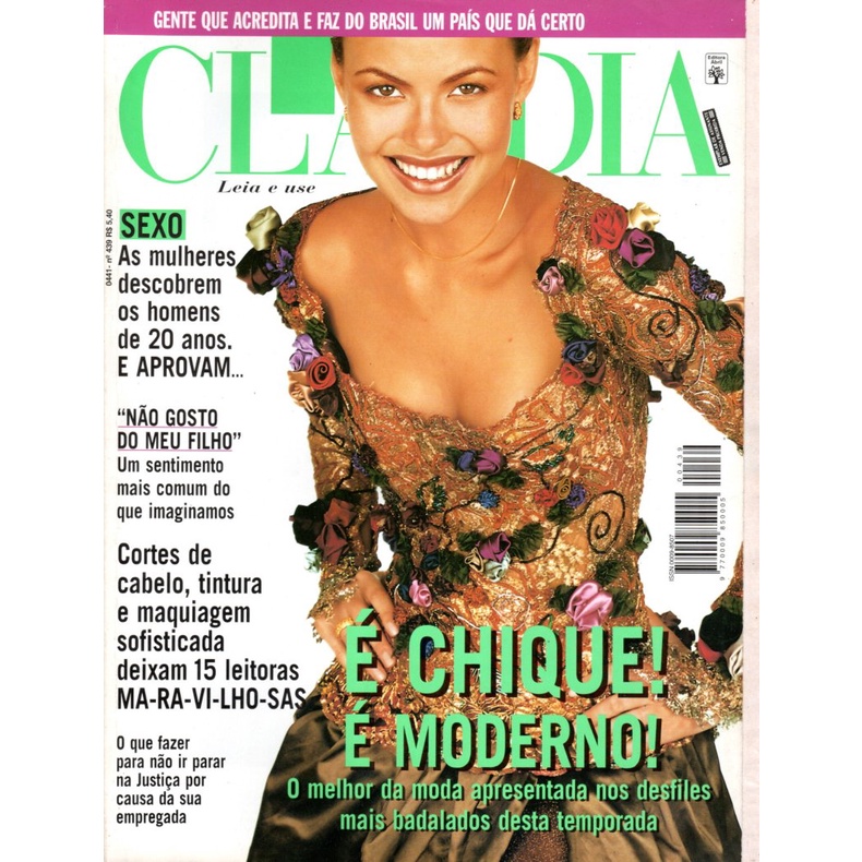[ITEM DE COLECIONADOR] [RARIDADE] Revista Claudia – Fernanda Mello – Ano 37 – Número 4 – Abril 1998