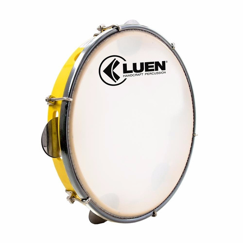 Pandeiro Luen Pele Leitosa 10 Polegadas Azul Amarelo Vermelho Verde Branco Preto
