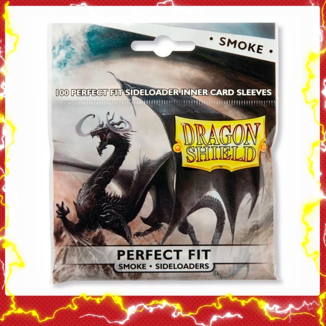 Protetor de Cartas Sleeve Perfect Fit Sideloader Smoke Dragon Shield Pokémon Magic cartas card games