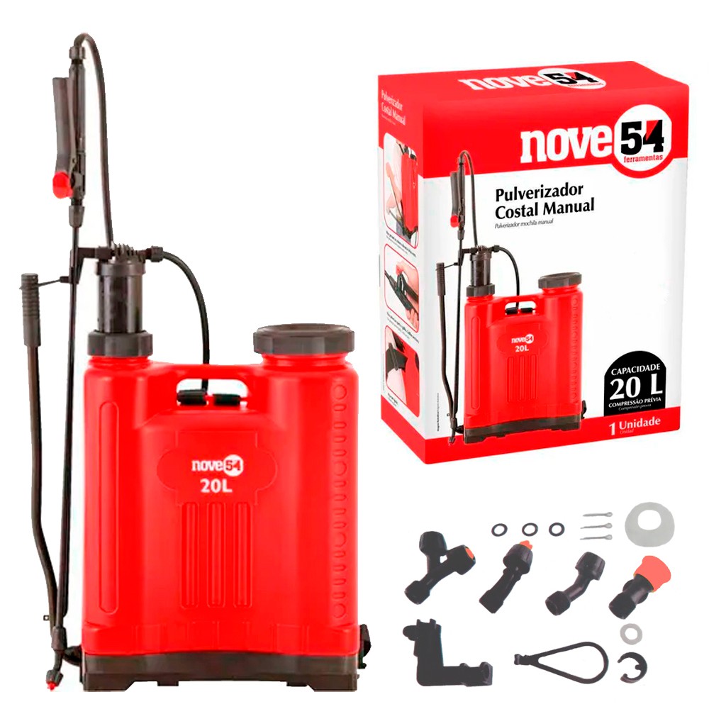 Pulverizador Agrícola Bomba De Veneno 20 Litros Tipo Costal Nove54