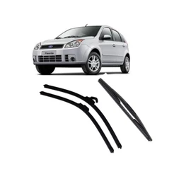Kit Palheta Limpador Parabrisa Dianteiro + Palheta Traseira Ford Fiesta 2003 a 2011 PROMOÇÃO SHOPEE