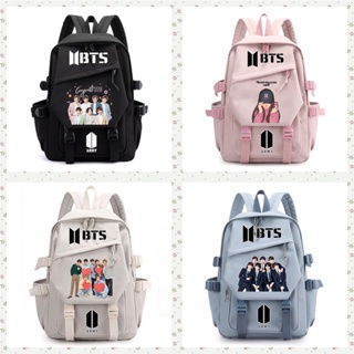 Mochila Coreana Estudante Bolsa Escolar Mulheres Homens De Viagem Grande Capacidade BTS Para Laptop em Oferta na Shopee