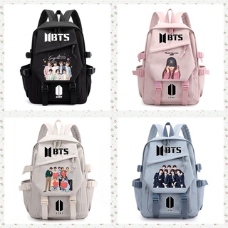 Mochila Coreana Estudantil Mulher Homem De Viagem Grande Capacidade BTS Laptop