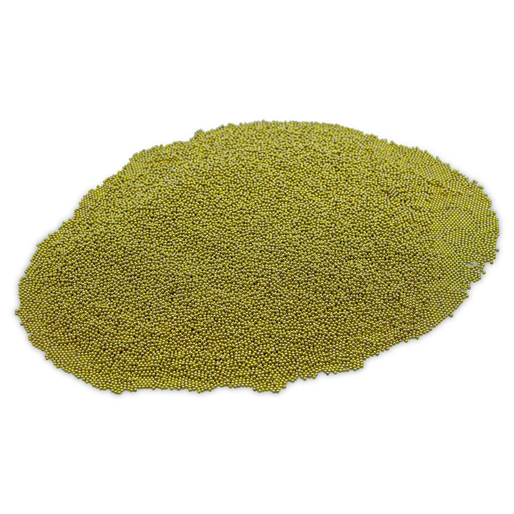 Pedraria Caviar de Metal para Decoração de Unhas Dourado 1mm 250g, Arte Sedução