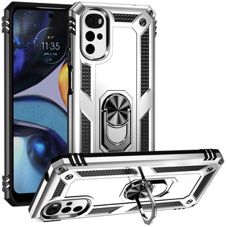 Caso Para Motorola Moto G22 À Prova De Choque Bumper Armadura Titular Anel Magnético De Proteção Militar Capa G 22