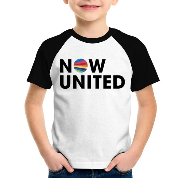 Camiseta Raglan Infantil Now United Logo