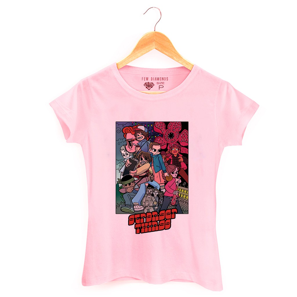 Camiseta Feminina Quadrinhos Stranger Things Friends Don t Lie Camisa Serie Stranger Things