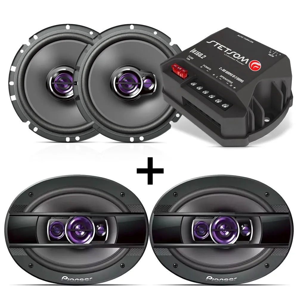 Kit Alto Falantes 6 Pioneer + Falante 6x9 400w 69 + Modulo S Top Mais vendidos do mercado em Oferta na Shopee