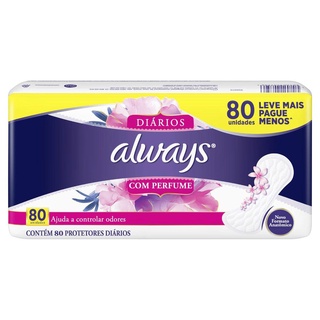 Protetores Diários Always Com Perfume 80 Unidades