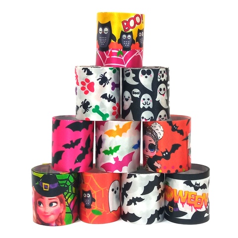 Kit Fitas de Cetim Dia da Bruxas  para Laços Gravatinhas Pet 35mm  Ref.0169