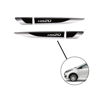 Par Aplique Emblema Lateral Hyundai Hb20 2013/2019  Resinado Promo