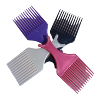 Pente Garfo Afro Com Dentes Largos Diversas Cores em Oferta na Shopee