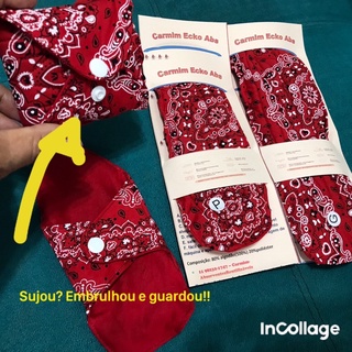 Absorvente Menstrual e Protetor diário para calcinha - Ecológico - Sustentável- Lavável - Reutilizável 100% em Oferta na Shopee