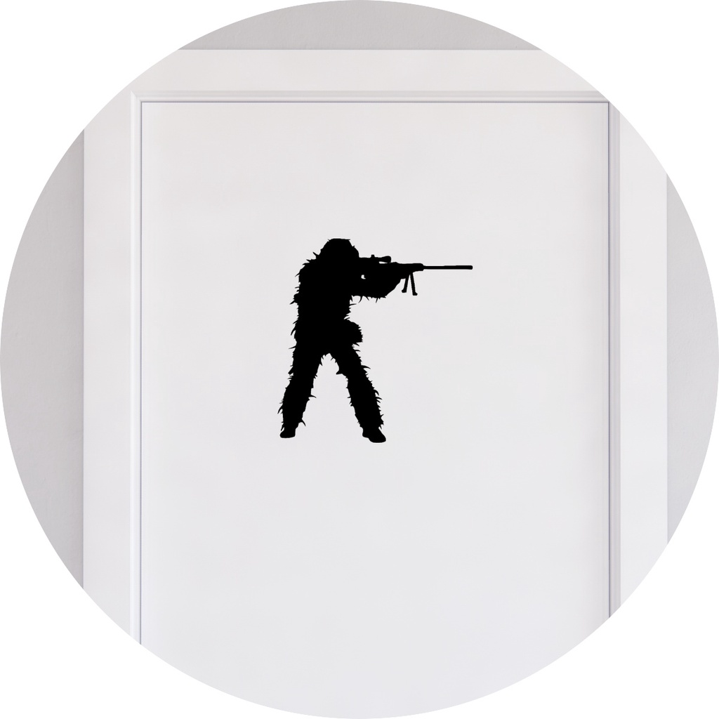 Adesivo para Porta Sniper Guile Airsoft Atirador Camuflado