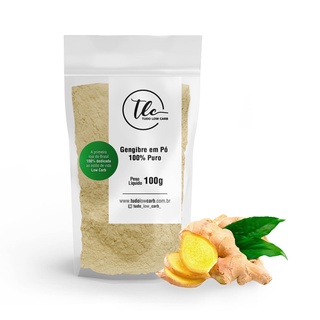 Gengibre em Pó 100g (100% Puro) TLC Tudo Low Carb