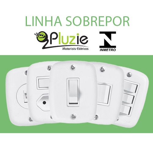 Interruptor e Tomada sobrepor caixa externa Pluzie linha Sobreplus sistema x