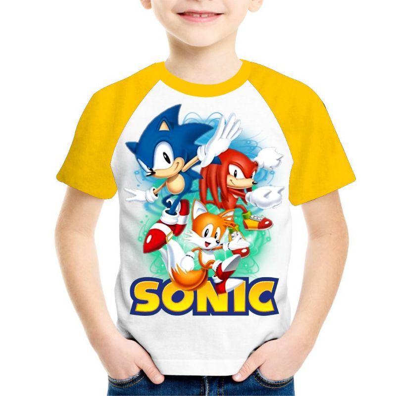 Camiseta infantil Sonic camiseta do filme sonic 2