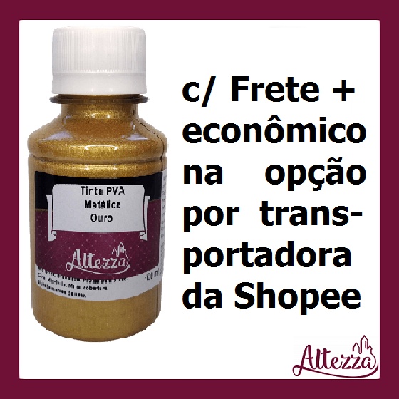 Tinta PVA Metálica 100ml Altezza alto brilho com maior rendimento