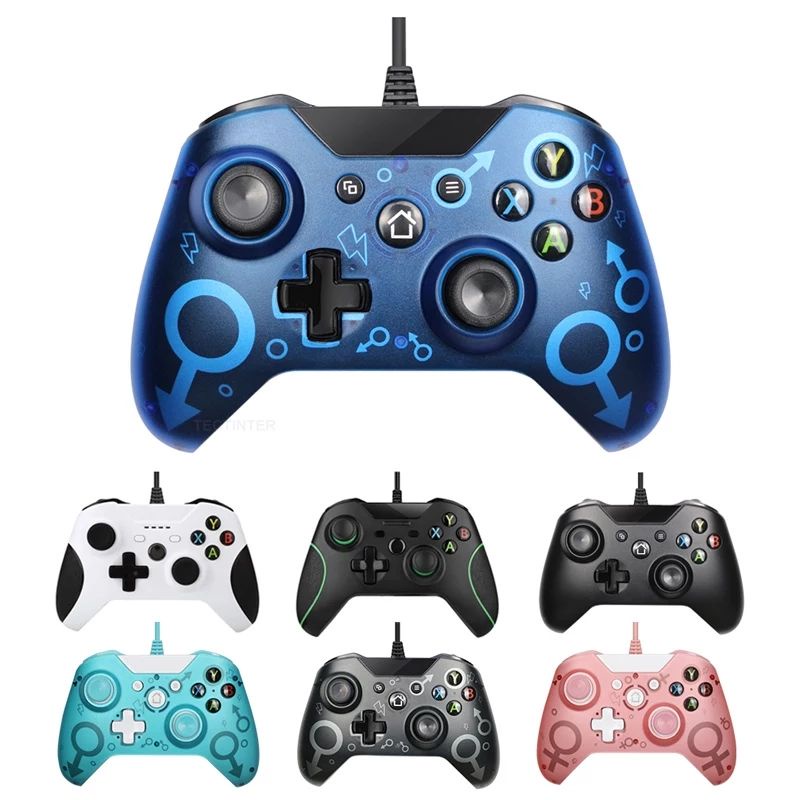 Controle Gamepad Joystick Xbox One Fat S e X PS3 N-1Com Fio Entrada P2 Para PC e PS3 N1