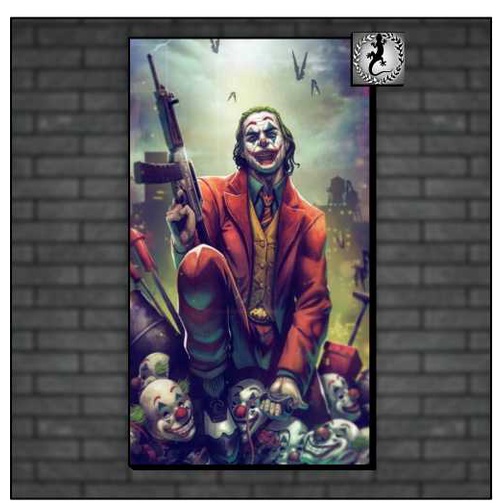 Quadro Decorativo Placa Coringa Joker Palhaço 1 Peça Mdf 20x30  Alta Qualidade Full Hd