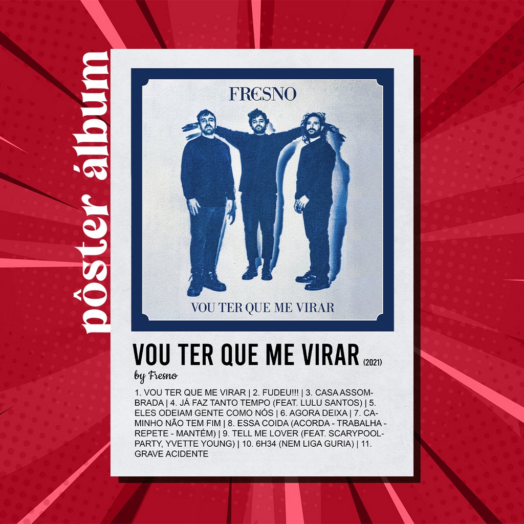 Álbum Pôster - Vou Ter Que Me Virar - Fresno
