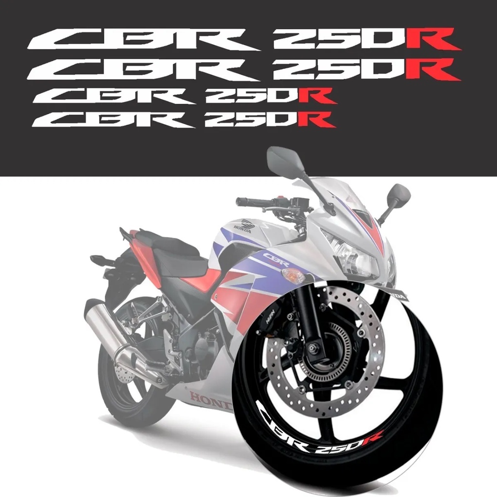 Kit 4 Adesivos Premium Interno Roda Cbr 250r Cbr 250 R