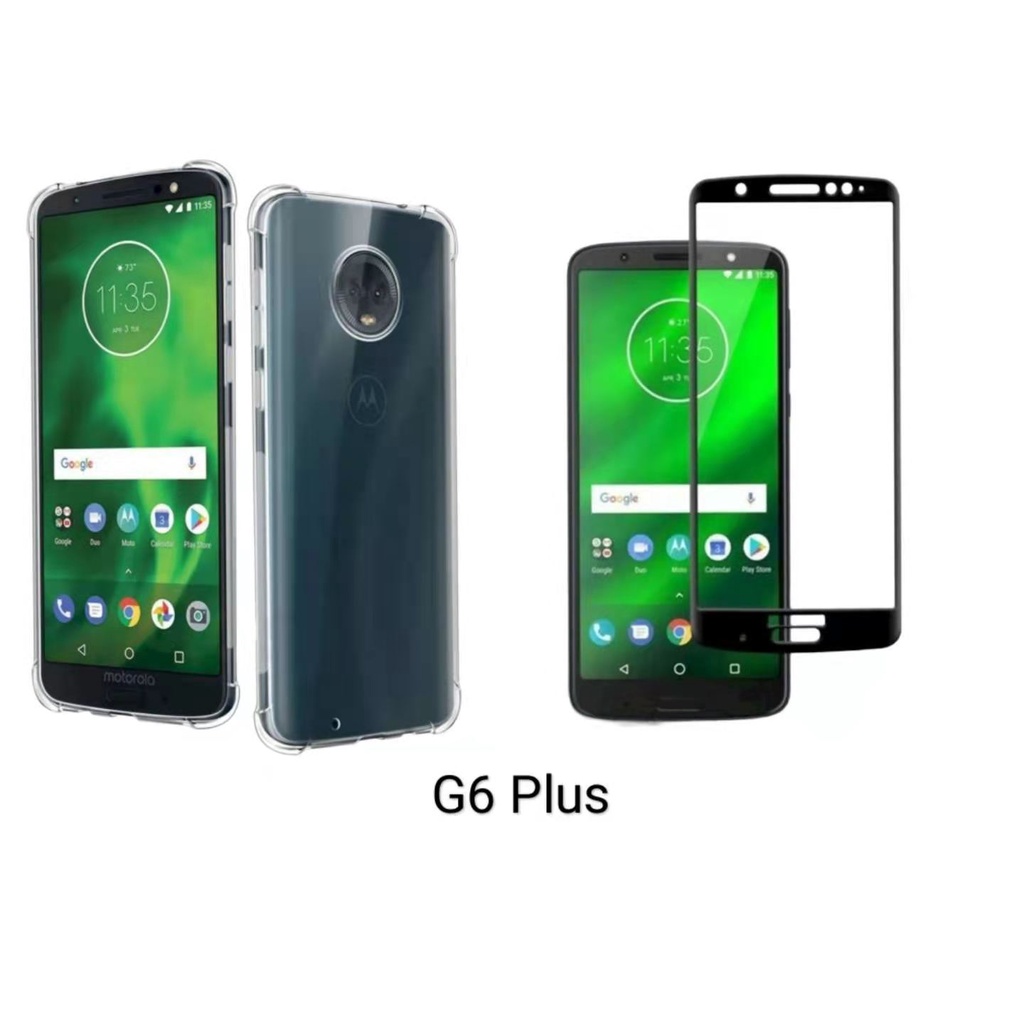 Kit Película De Vidro 9D Motorola Moto G6 Plus Xt1926 + Capa  Capinha Anti Shock em Oferta na Shopee