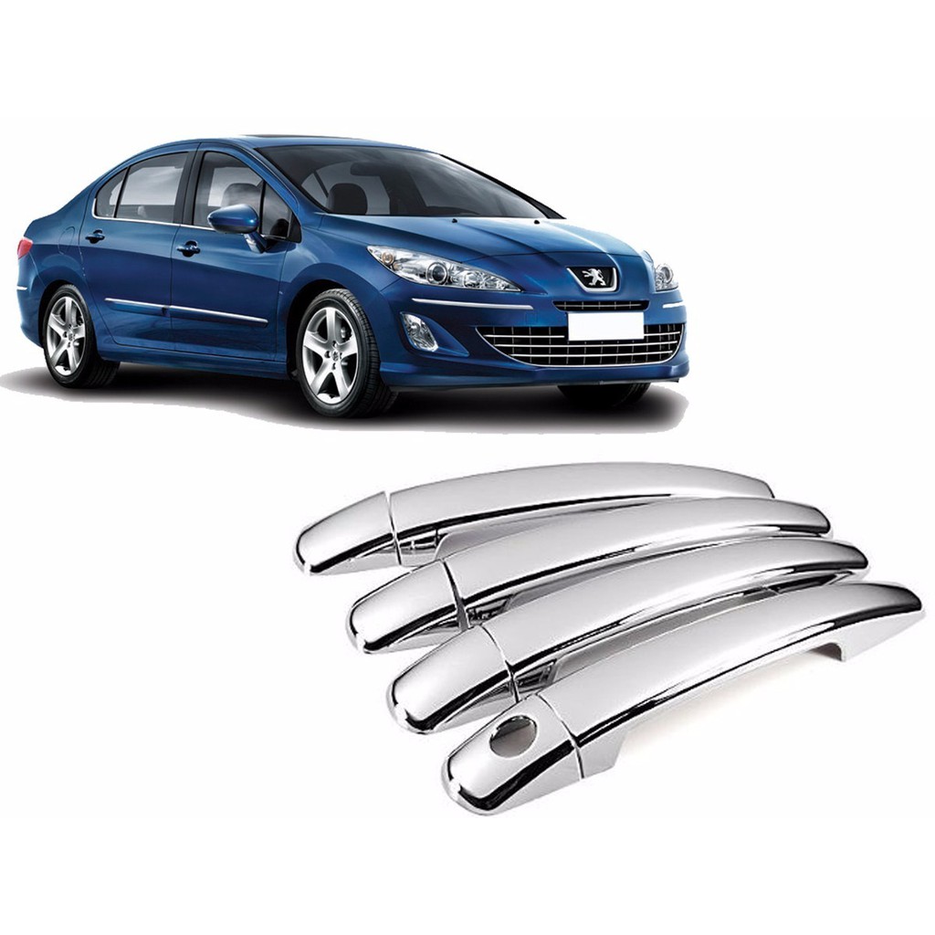 Aplique Cromado Capa Maçanetas Peugeot 208 308 408 2008 3008