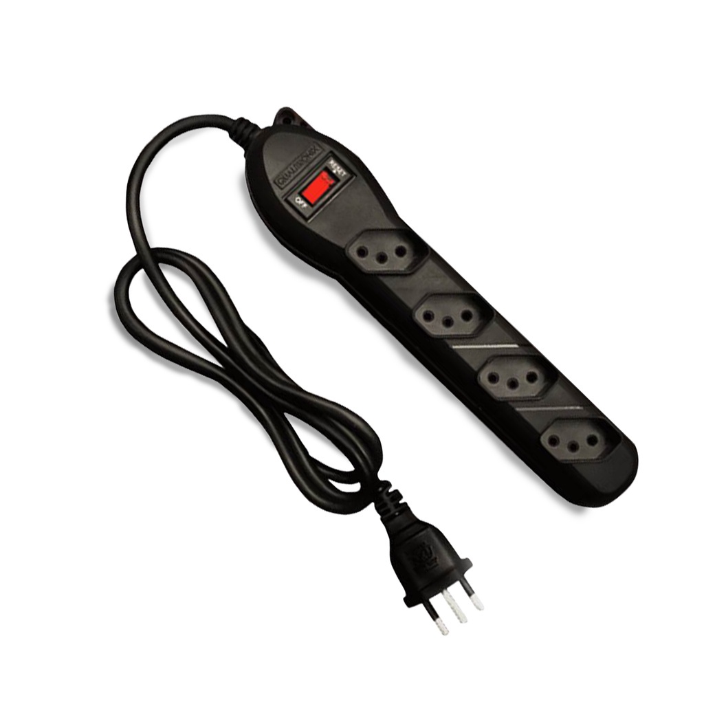 Detalhes do Filtro De Linha Circuit Breaker 4 Tomadas Preto 10a 1,20m