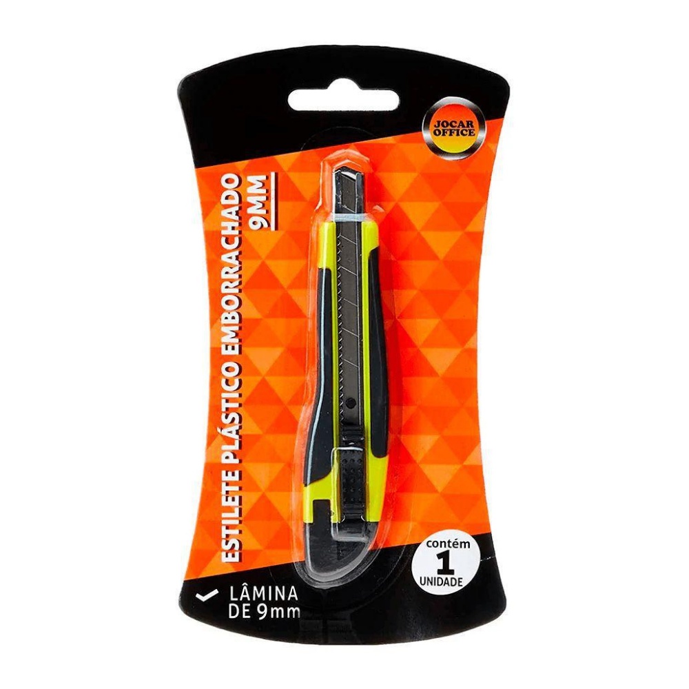 Estilete Estreito Emborrachado 9mm Jocar Office em Oferta na Shopee