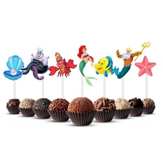 100 Tags para doces Pequena sereia Ariel