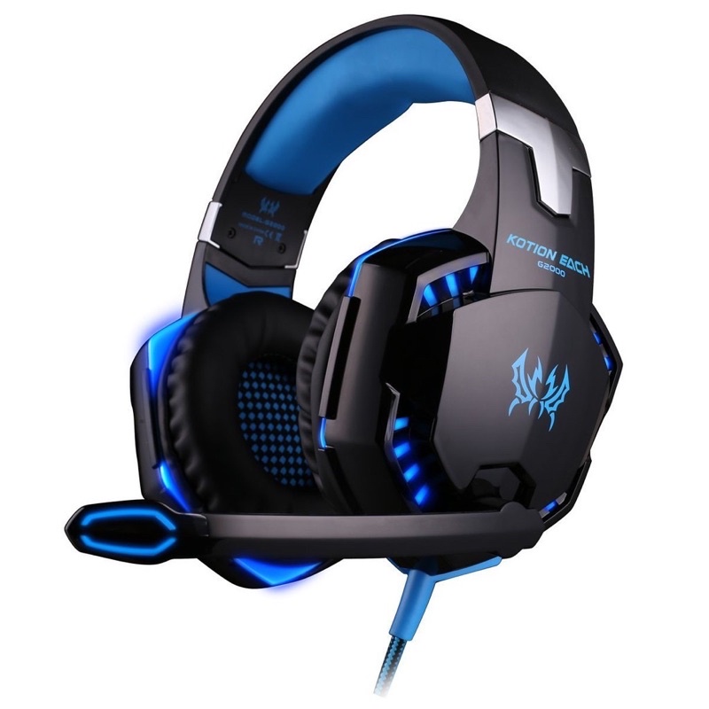 Fone De Ouvido Headset Gamer Kotion Each G200 Azul E Preto Shopee Brasil