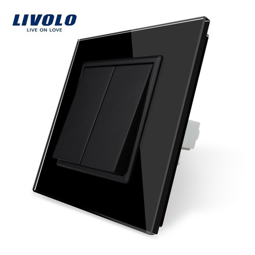 Interruptor Livolo 2 Via Botão Luxo Vidro Temperado luxo para sala