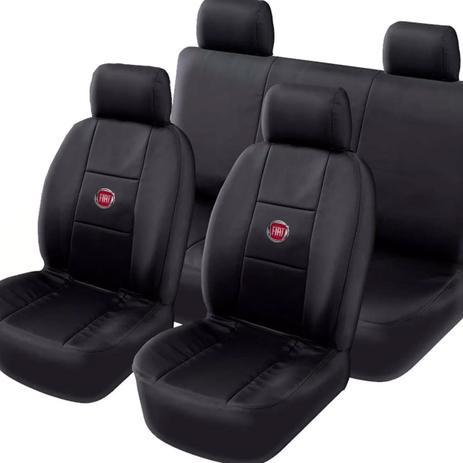 Capa Banco Couro Fiat Uno / Uno Vivace/uno Way Com Logo Fiat
