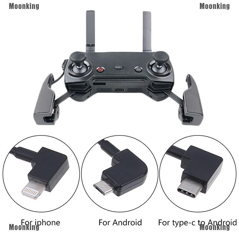 Cabo Usb Otg Micro Tipo-c Para Dji Spark / Mavic Pro Rc | Moonking OTG Micro type-c usb cable for DJI Spark/Mavic Pro RC