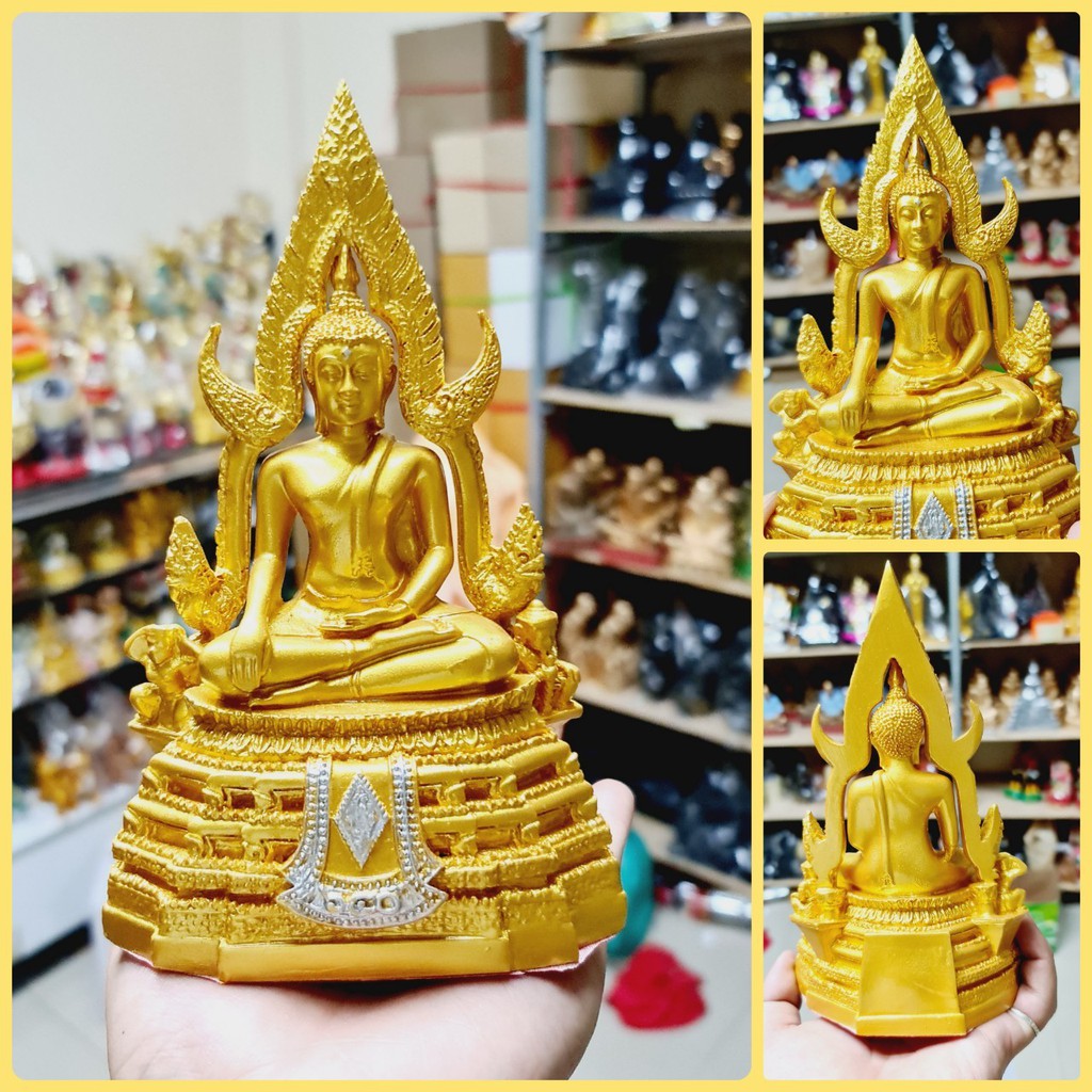 รูปสินค้า พระพุทธชินราช สีน้ำทอง 3 นิ้ว ผ่านพิธีพุทธาภิเษก