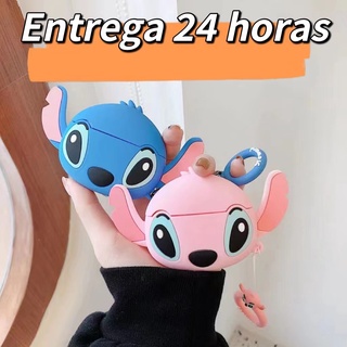 Capa Protetora De Silicone Com Desenho Do Stitch Para Seja aplicável Apple Airpods 1/2 Geração Pro3