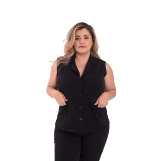 Colete feminino social plus size executivo direto da fábrica