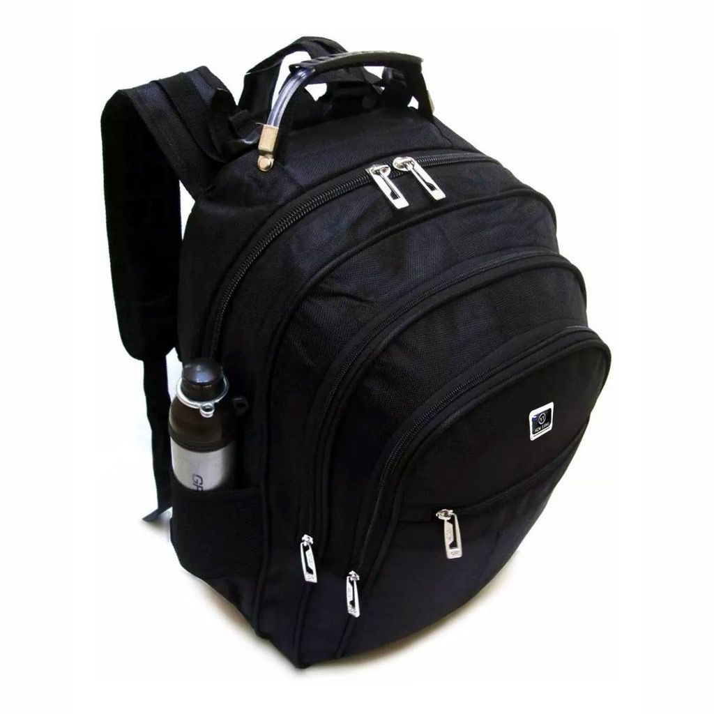 Mochila Reforçada Escolar-Faculdade PRETA ENVIO 24H cabo de aço em Oferta na Shopee