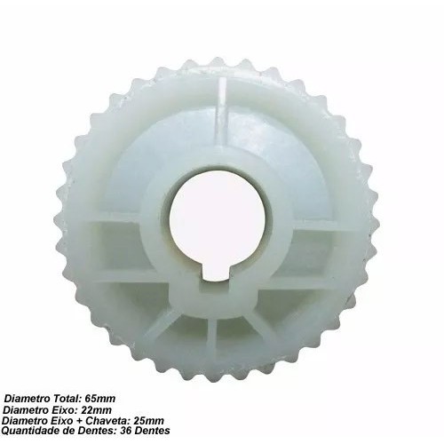 Coroa Ppa Original Engrenagem Interna Nylon Z36 Deslizante