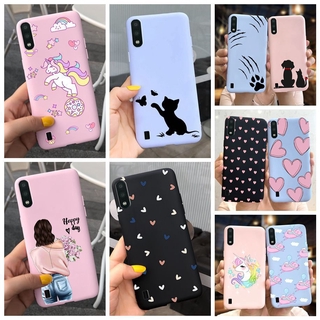 Samsung Galaxy A01 Case Cute Cartoon Unicorn Cat Love Heart Candy Painted Soft Casing Samsung A01 2019 A 01 A015F A015G Cover