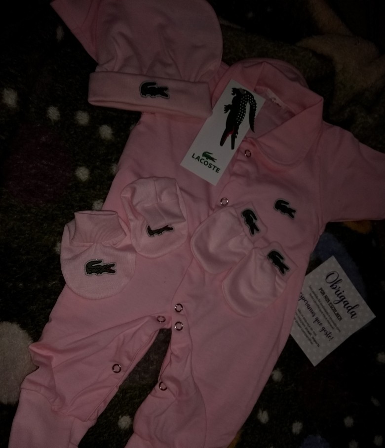Kit Macacao Rosa Completo Bebe Lacoste Shopee Brasil